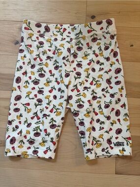 Vans White Biker Shorts with Multicolor Florals